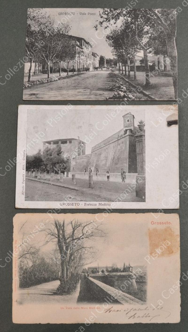 GROSSETO. 3 cartoline d'epoca viaggiate