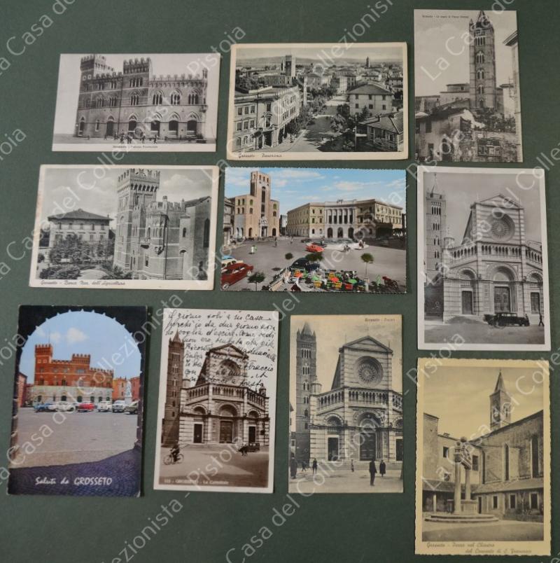 GROSSETO. 10 cartoline d'epoca, di cui 8 viaggiate 1927/1981