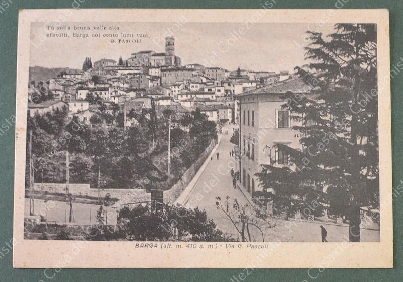 BARGA, Lucca. Via Pascoli. Cartolina d'epoca viaggiata