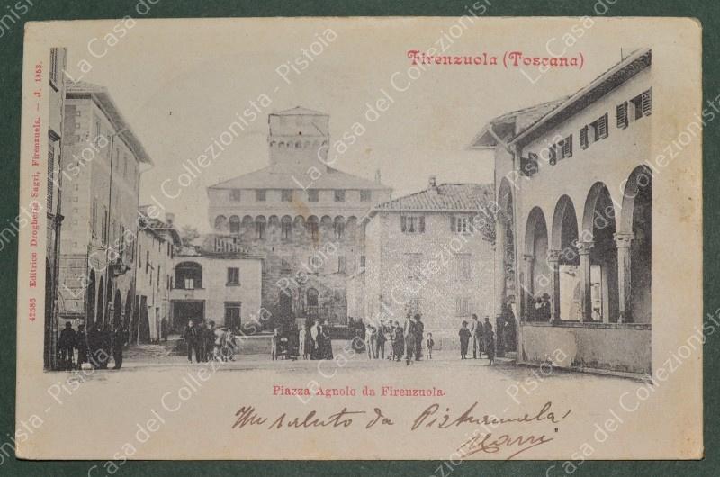 FIRENZUOLA. Piazza Agnolo da Firenzuola. Cartolina d'epoca viaggiata