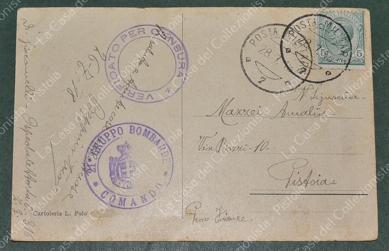 Posta militare. PRIMA GUERRA, COMANDO GRUPPO BOMBARDE...1916