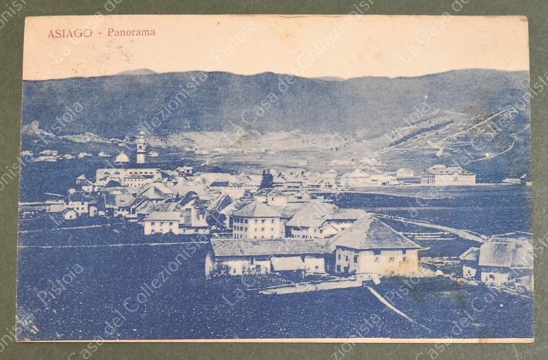 ASIAGO, Vicenza. Panorama. Cartolina d'epoca viaggiata