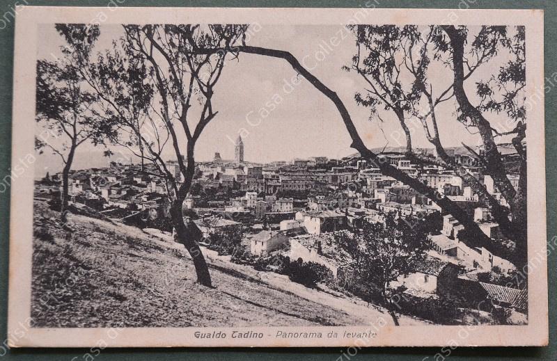 GUALDO TADINO, Perugia. Panoramica. Cartolina d'epoca viaggiata