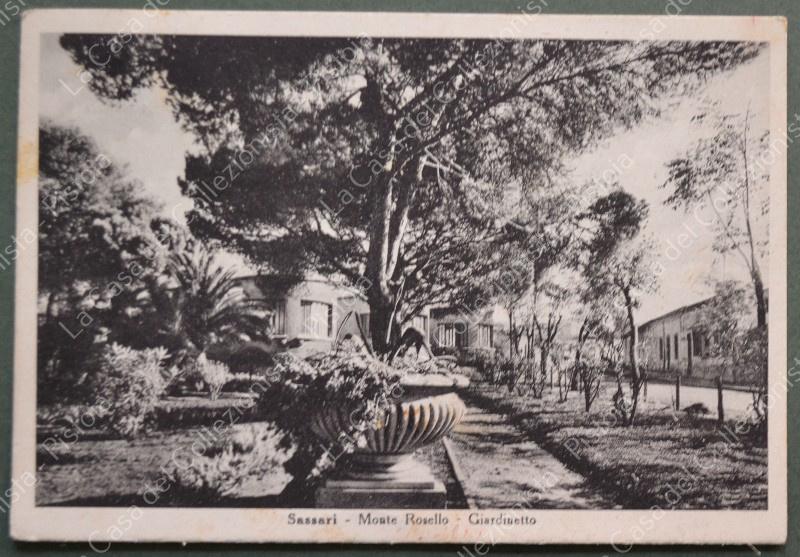 SASSARI. Monte Rosello - Giardino. Cartolina d'epoca viaggiata