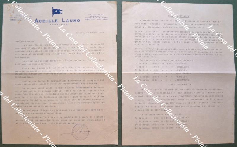LAURO ACHIELLE (Piano di Sorrento 1887 - Napoli 1982). Armatore e politico italiano.