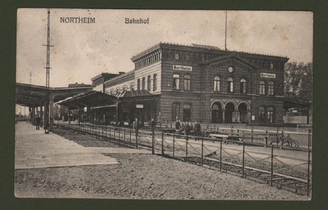 GERMANIA. Northeim, Bahnhof. Cartolina d'epoca viaggiata 1915.