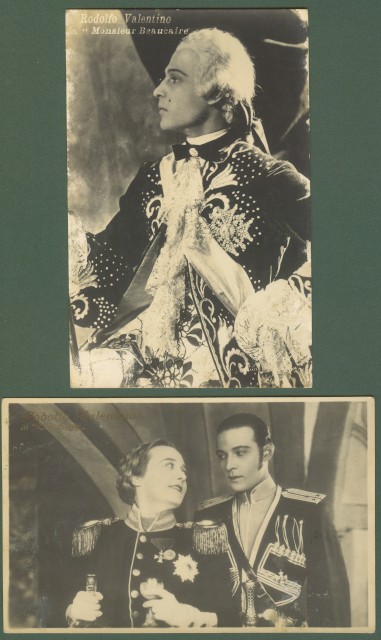 RODOLFO VALENTINO. Due cartoline d'epoca non viaggiate, anni venti.