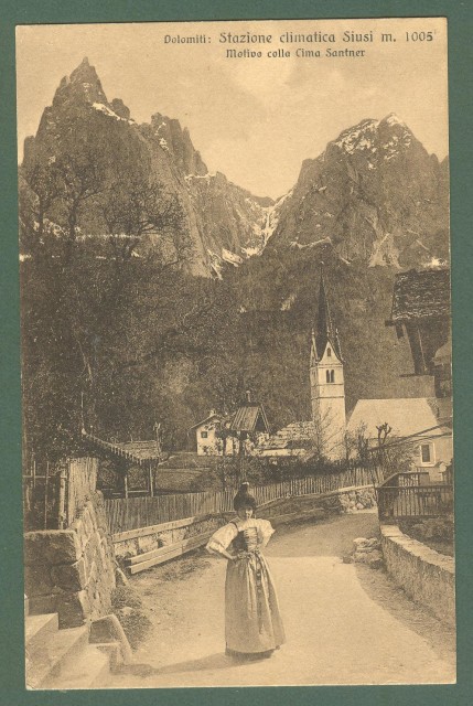 Trentino. SIUSI, Bolzano. Cartolina d'epoca non viaggiata, circa 1920.