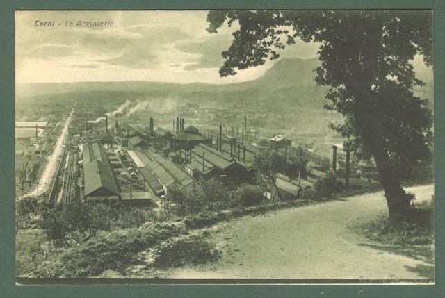 Umbria. TERNI. Le acciaierie. cartolina d'epoca viaggiata nel 1932.