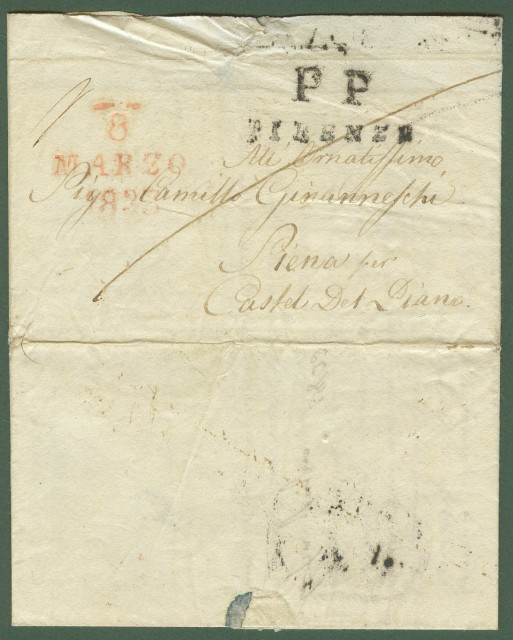 Prefilatelia. TOSCANA. Lettera del 7.3.1833