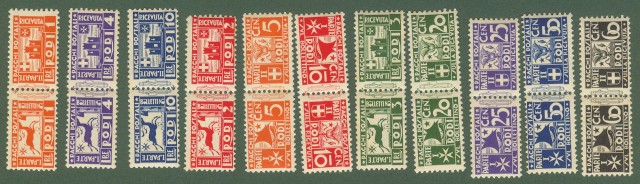 EGEO. Pacchi Postali. Serie S. 43, 11 valori nuovi.