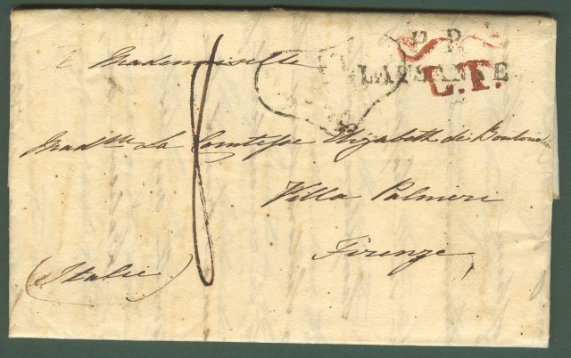TOSCANA. Lettera del 27 agosto 1822 da Losanna per Firenze.
