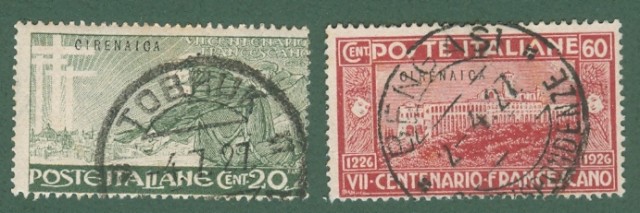 Colonie. CIRENIACA. Anno 1926. Serie San Francesco.