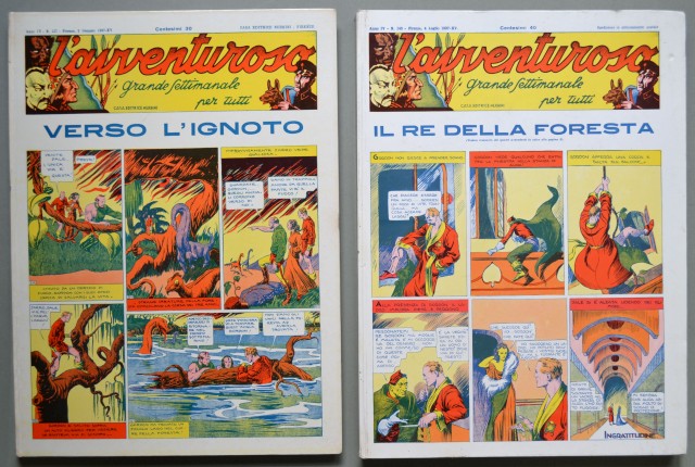 (Fumetti) L'AVVENTUROSO. Grande settimanale d'avventura. Firenze, Nerbini, 1934 - 1941. Ristampa anastatica dell'ANNATA 1937 edita dalla stessa Nerbini nel 1976. Completa.