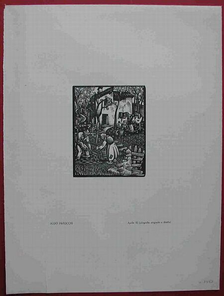 Aldo Patocchi. APRILE III. Xilografia, anno 1932.