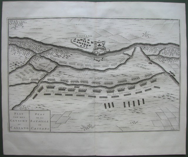 LOMBARDIA - CASSANO. Plan van het gevecht by Cassano - Plan de la bataille de Cassano
