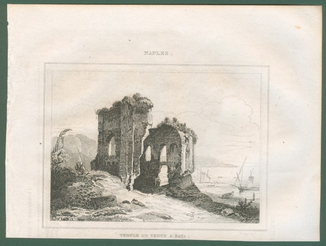 CAMPANIA. Baia, tempio di Venere. Da Italie Pittoresque anno 1836.