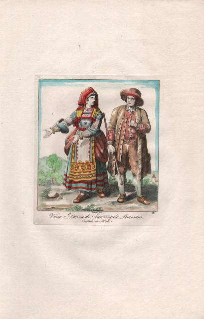 Molise - CAMPOBASSO. Uomo e Donna di Sant'Angelo Limosani Contado di Molise.